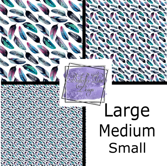 Feathers_Jewel tones-Patterned Vinyl 076