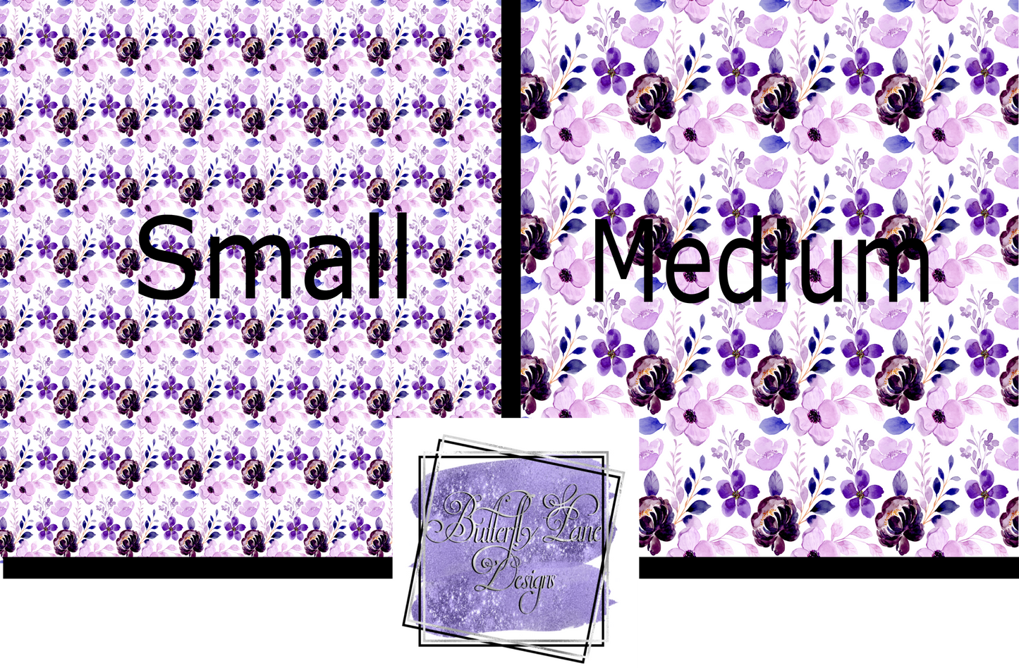 Purple Spring Floral-Patterned Vinyl 090