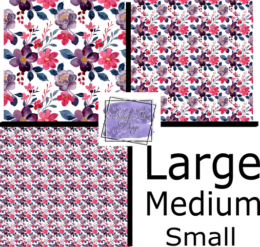 Pink Spring Floral-Patterned Vinyl 091