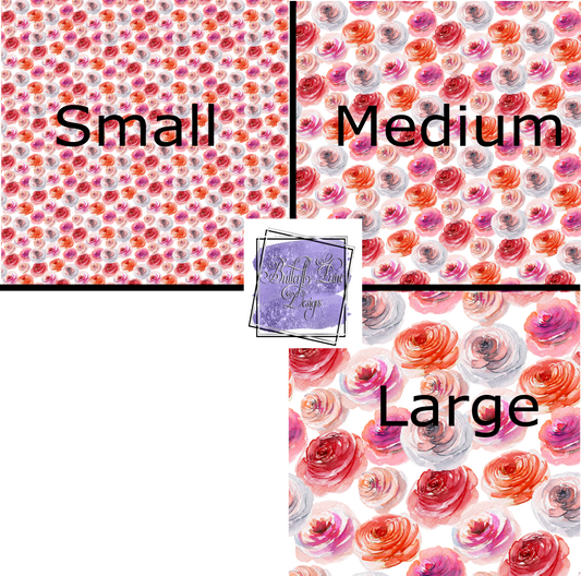 Watercolor roses-PV100  Patterned Vinyl