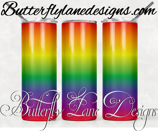 Rainbow ombre-10- WM  :: White Cast Tumbler wrap