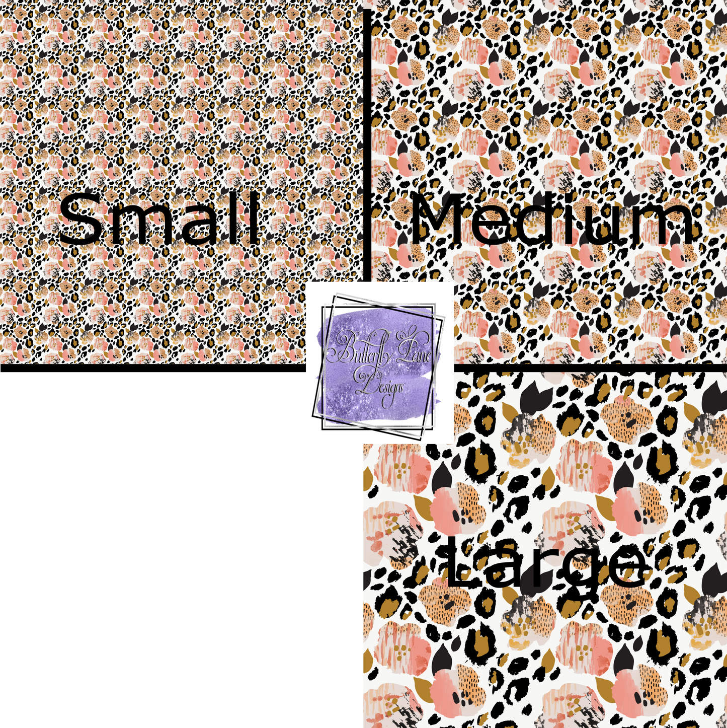 Abstract leopard print floral-PV135  Patterned Vinyl
