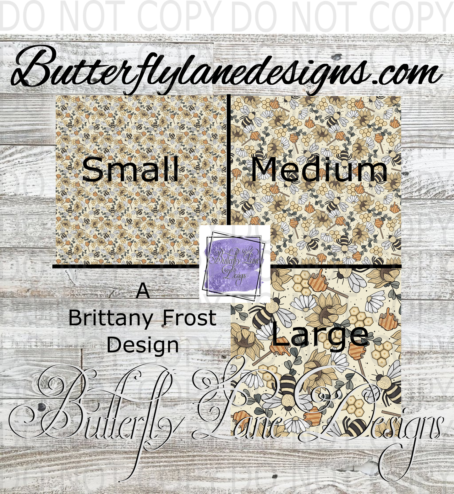 Bee Happy Honey Bee: Brittany Frost Designs- PV167 Patterned Vinyl