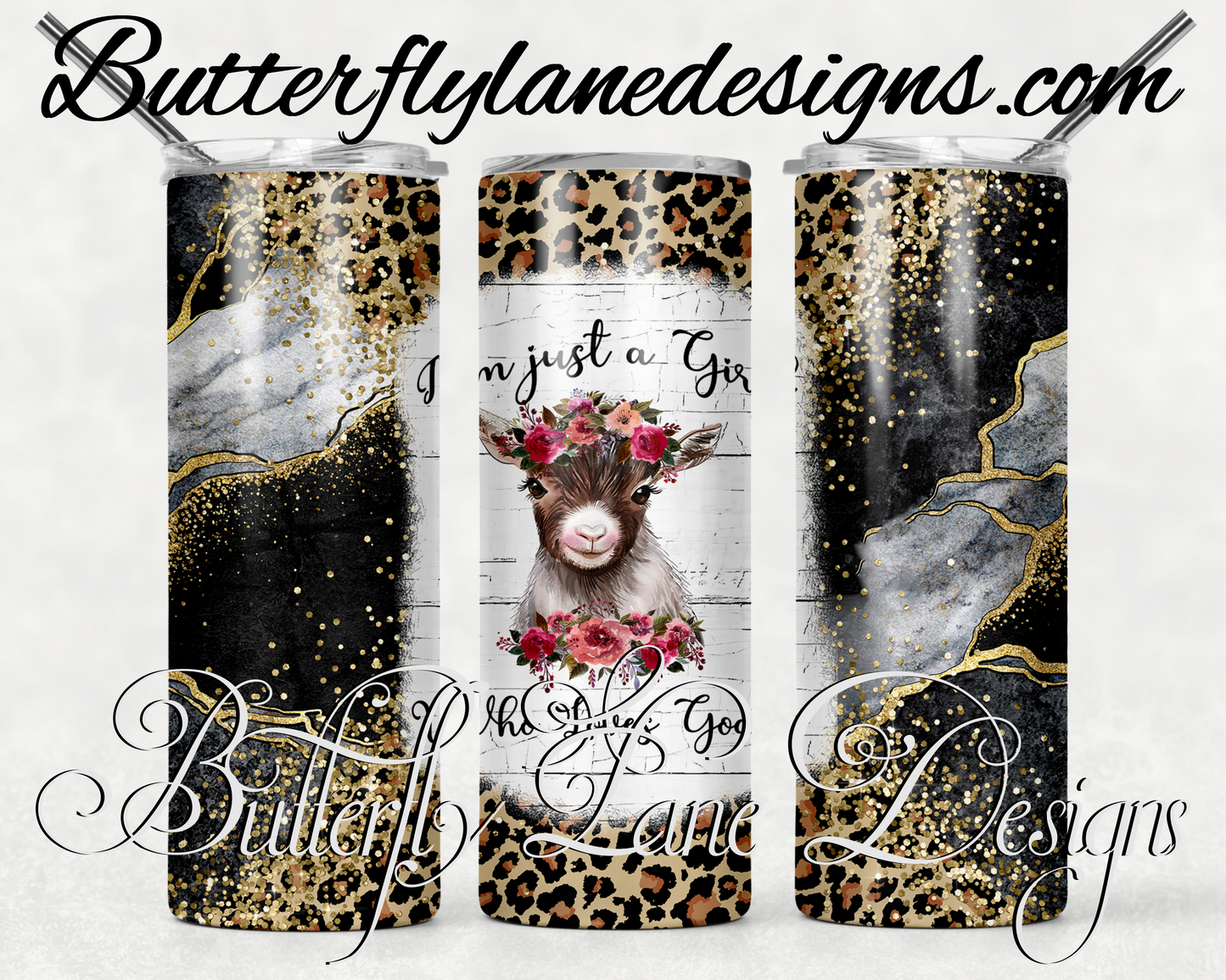 Just a girl who loves goats-225-WM :: White Cast Tumbler wrap