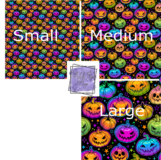 Neon Jack O Lanterns  PV236 Patterned Vinyl