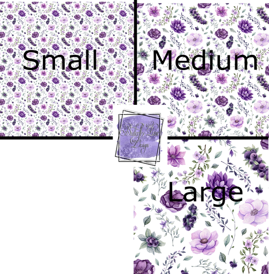 Purple Florals PV 260T- Patterned Vinyl