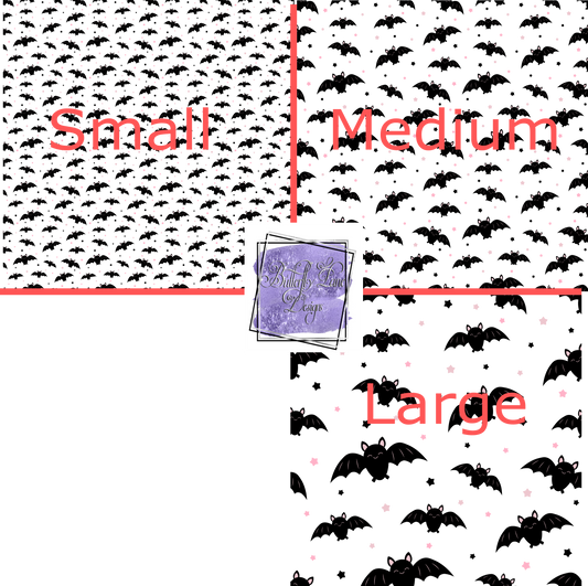 Bats with pink stars PV 276- Patterned Vinyl