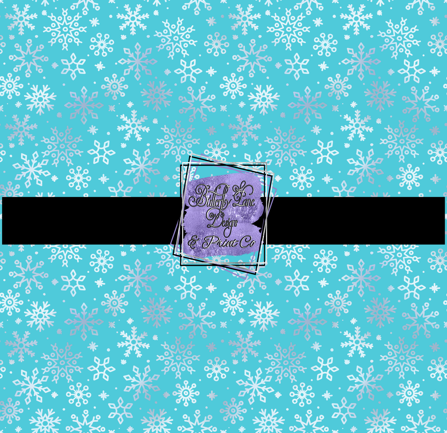 Blue with snowflakes  PV 296   Patterned Vinyl