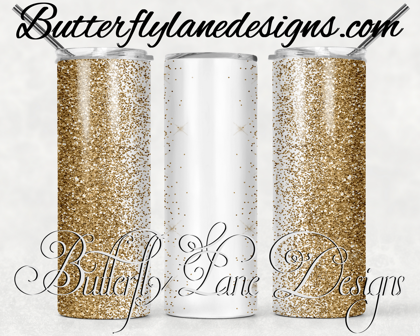 Gold glitter -customizable-300-WM :: White Cast Tumbler wrap