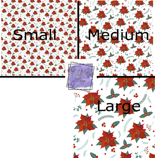 Red Christmas Poinsettia    PV 311 Patterned Vinyl