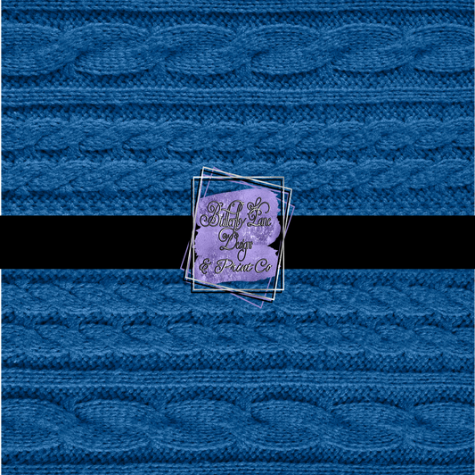 Blue Cozy Knit pattern PV 323 Patterned Vinyl
