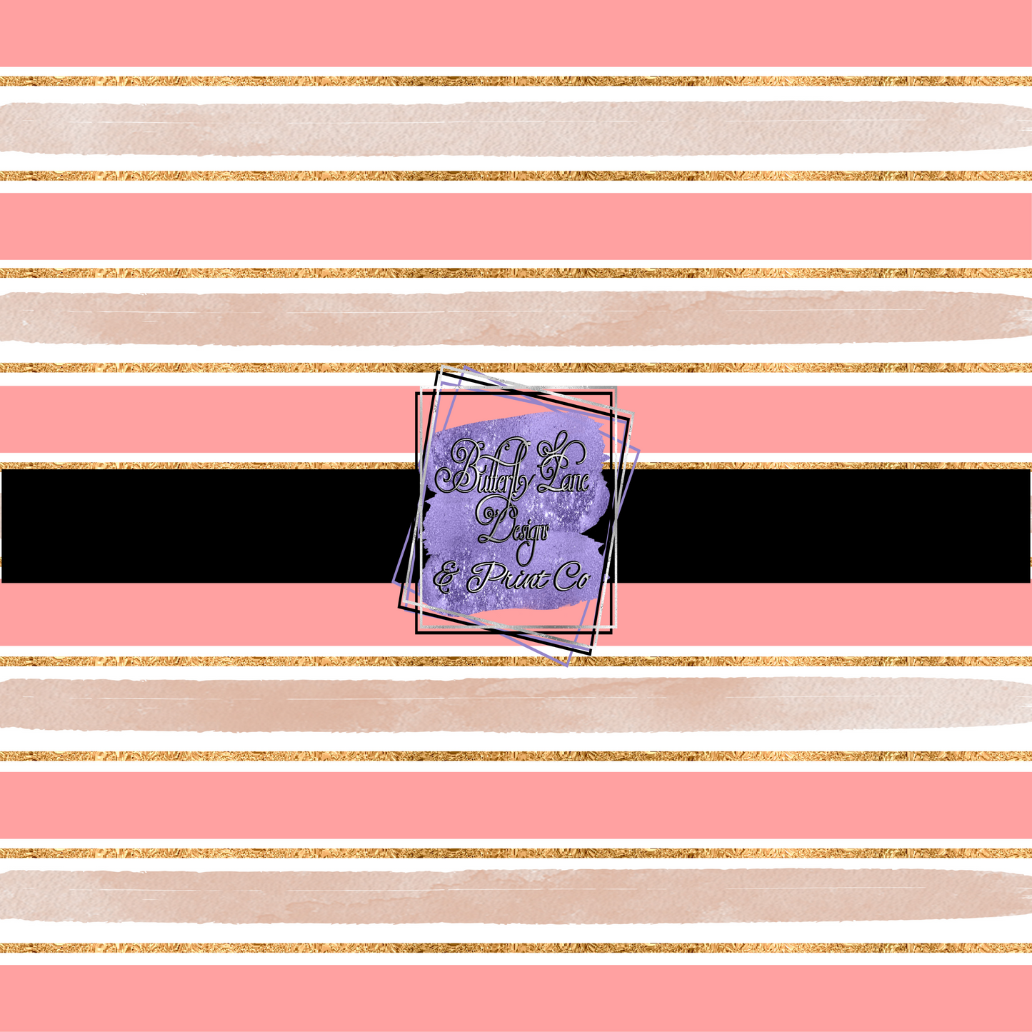 Peachy Pink stripes  :: PV 325  Patterned Vinyl