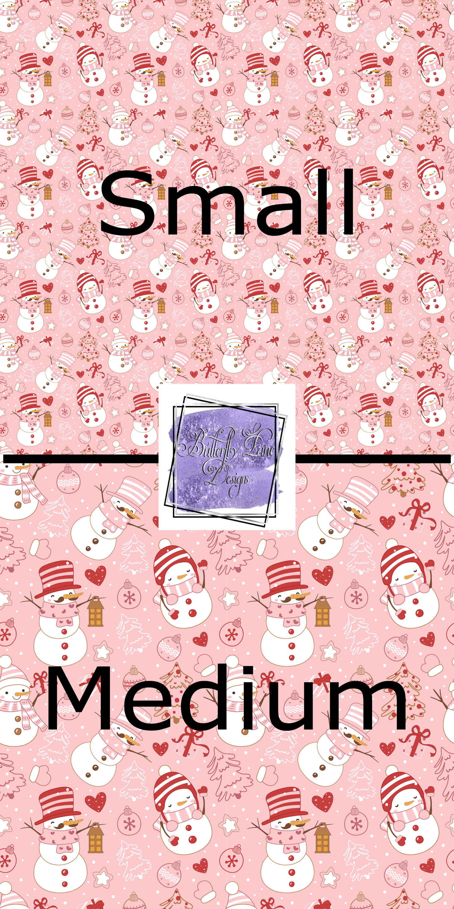 Pink Snowmen  PV 345 Patterned Vinyl