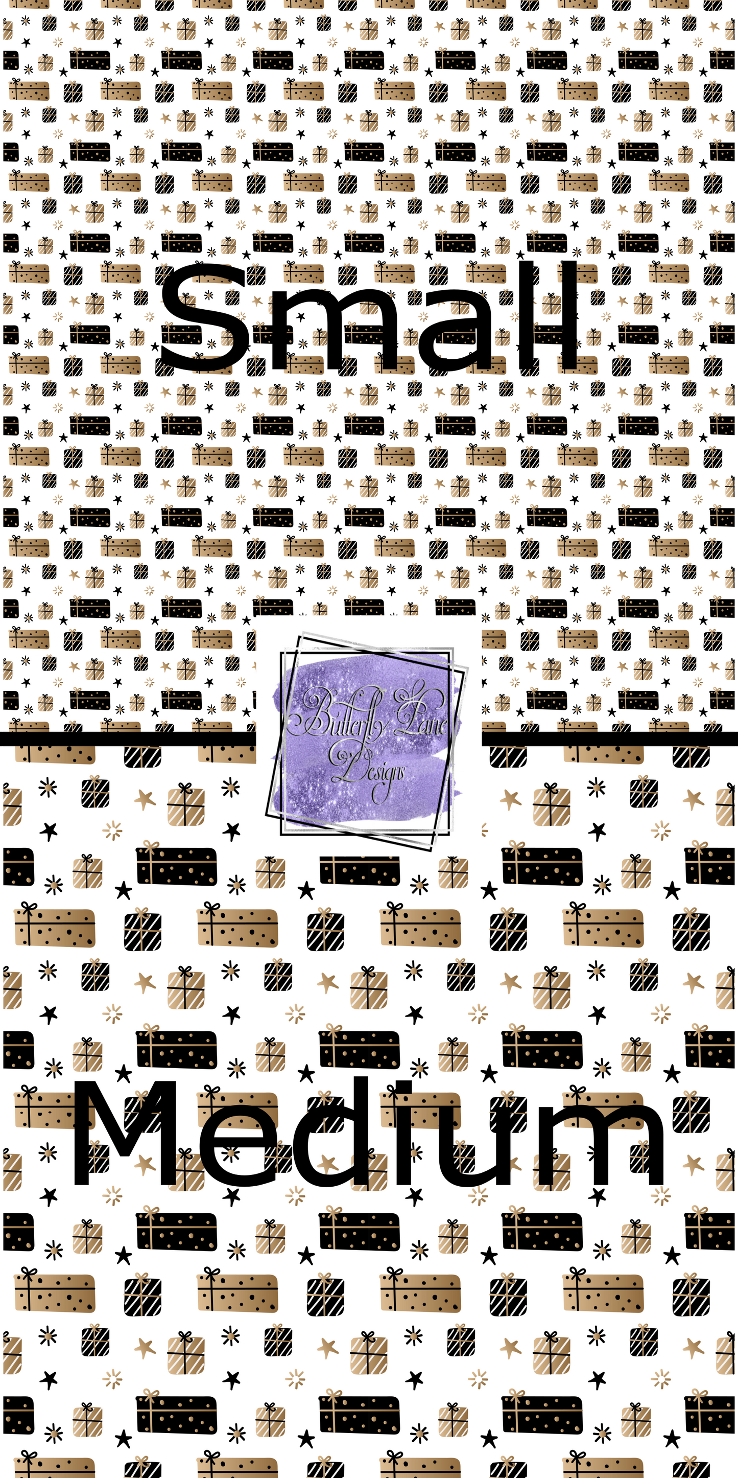 Gold and Black Christmas presents  PV 361 Patterned Vinyl