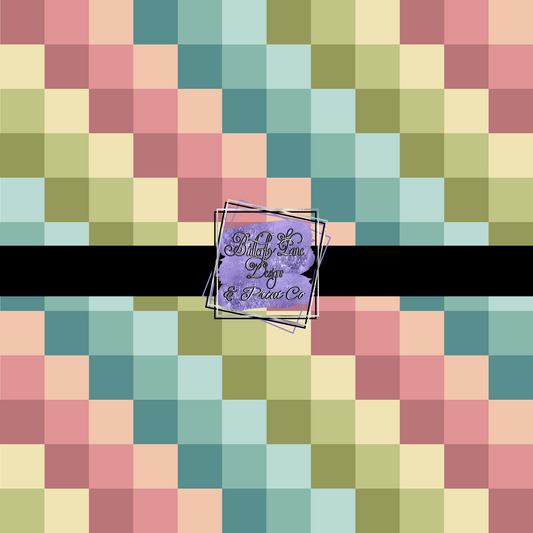 Pastel shapes  PV 374-Large- Patterned Vinyl