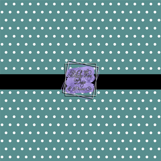 Light green teal with Polka Dots  PV 377-Large- Patterned Vinyl