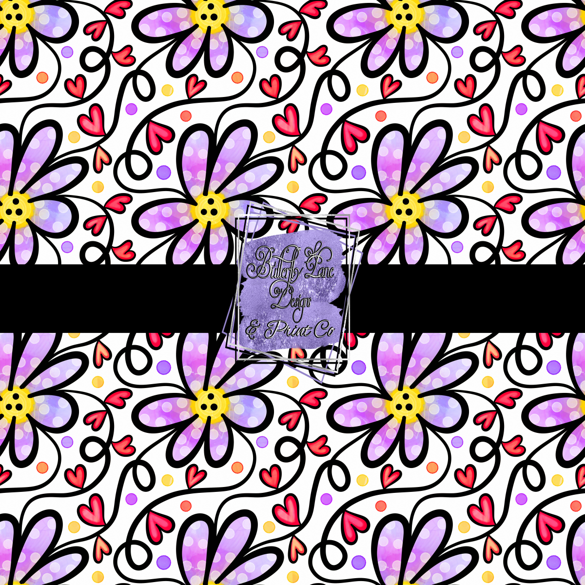Retro colorful florals 02 PV 384- Patterned Vinyl