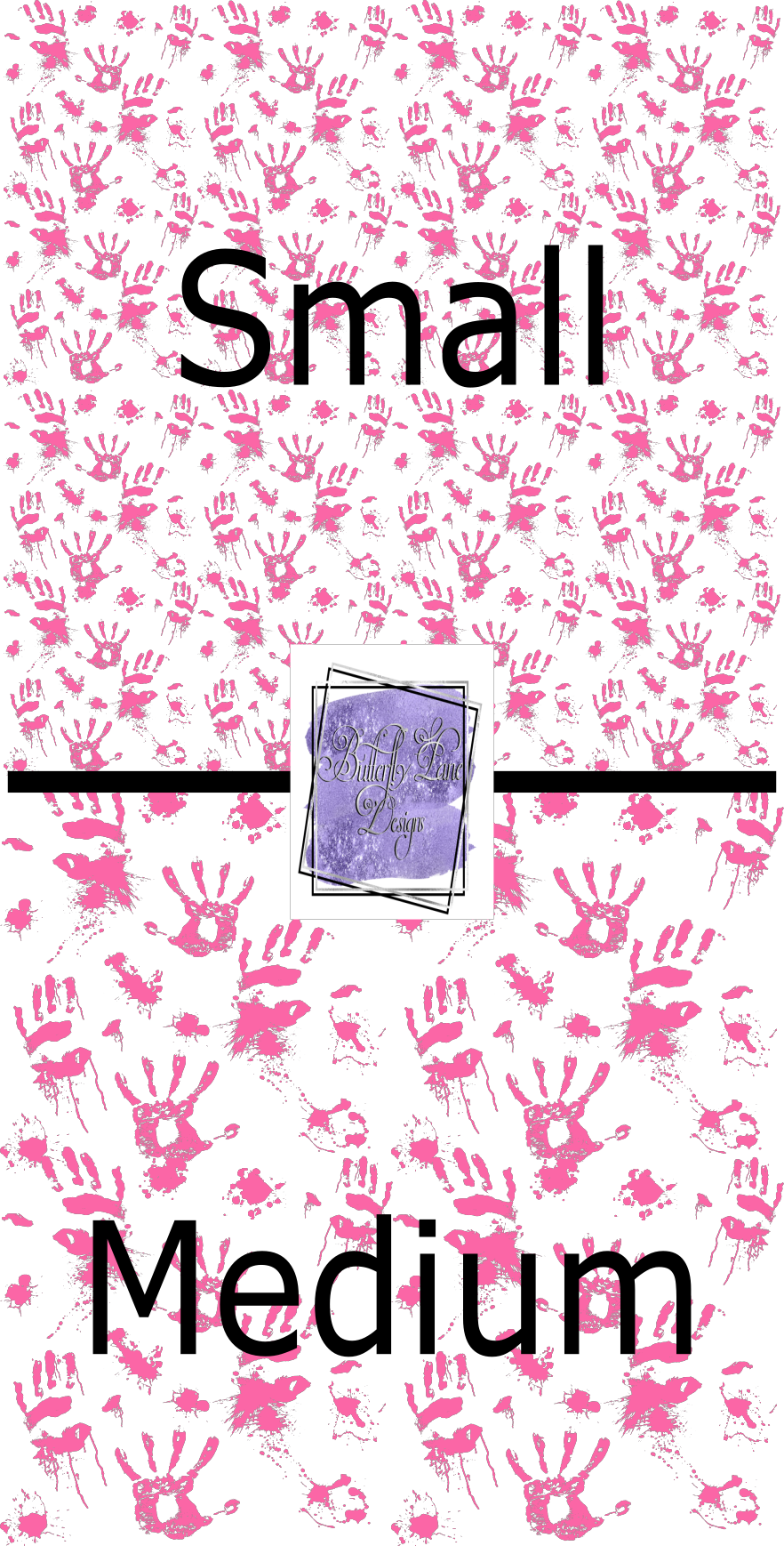 Pink Bloody Hand prints  PV 419-T Patterned Vinyl
