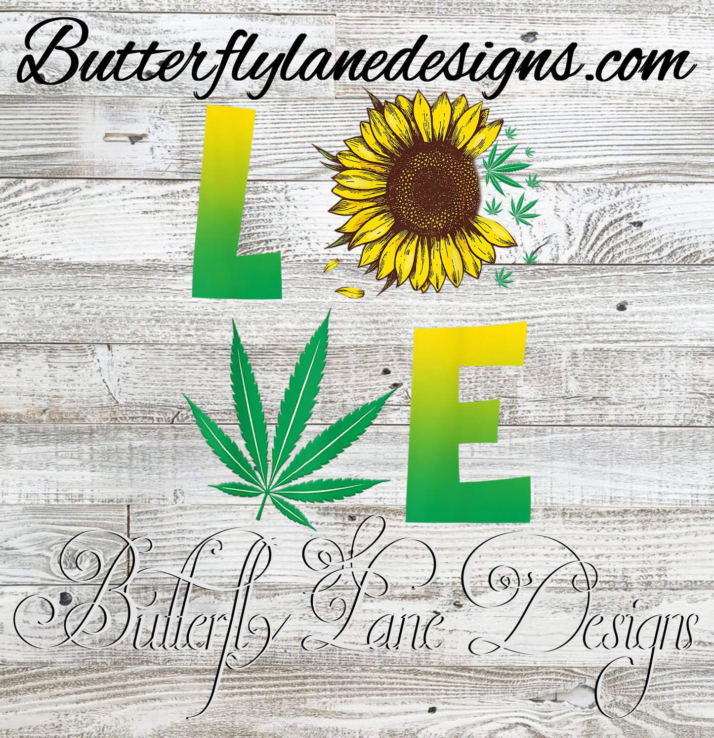 420-Love- sunflower :: V.C. Decal