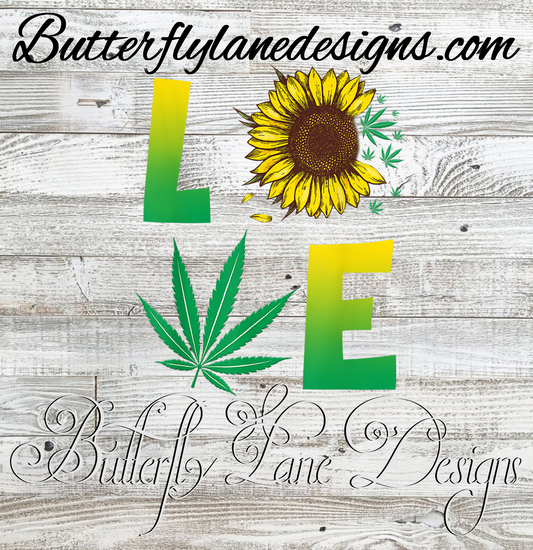 420-Love- sunflower :: V.C. Decal