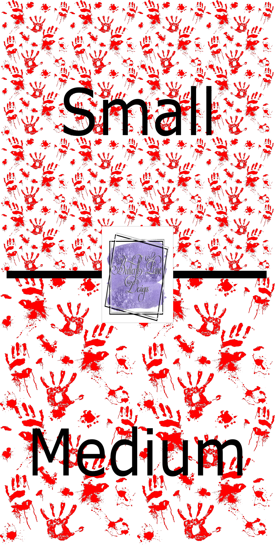 Red Bloody Hand prints  PV 420-T Patterned Vinyl