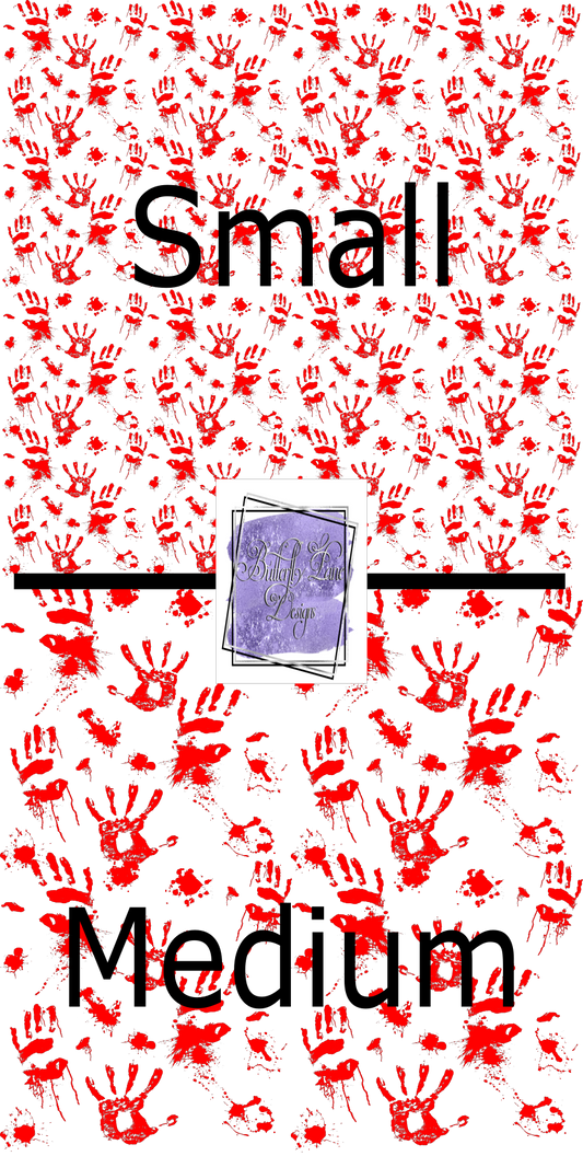 Red Bloody Hand prints  PV 420-T Patterned Vinyl