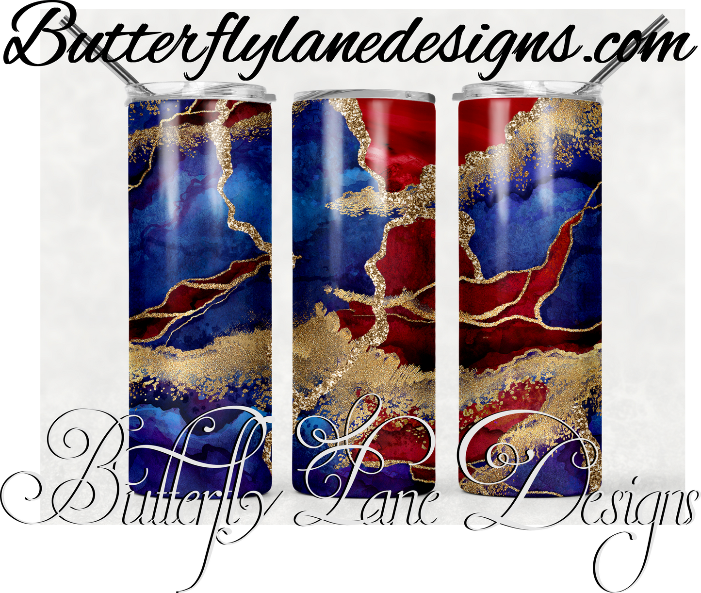 Red blue gold marble wrap-434-:: White Cast Tumbler wrap