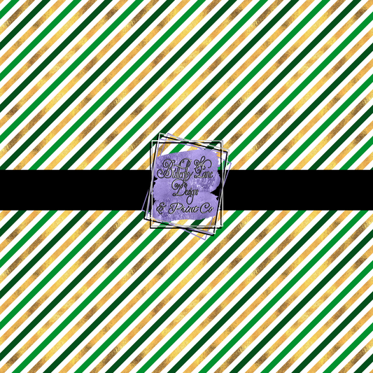 St-Patricks-Gold-Green stripes-PV 459 Patterned Vinyl