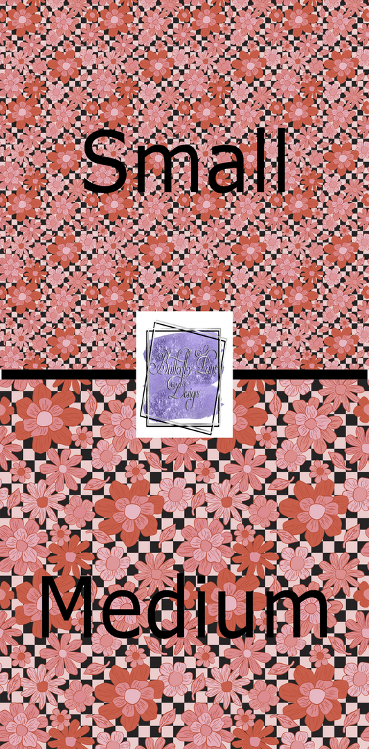 Red & Pinks Retro florals PV 462 Patterned Vinyl
