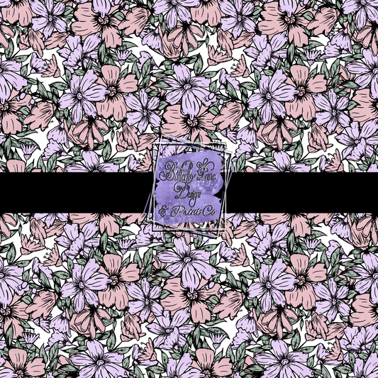 Spring-easter- pink & purple florals PV482 - Patterned Vinyl