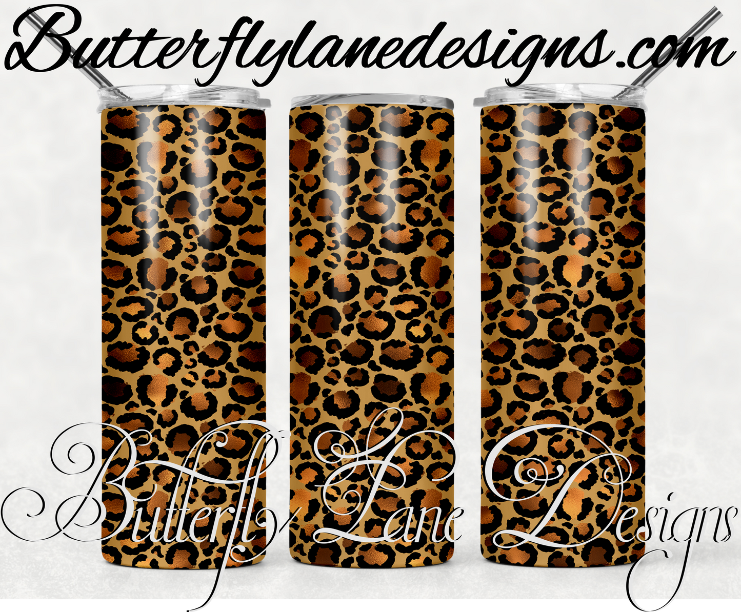 Cheetah print-72-WM- :: White Cast Tumbler wrap