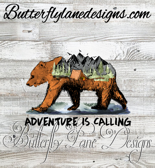 Adventure is calling-bear :: Clear Decal or VCD