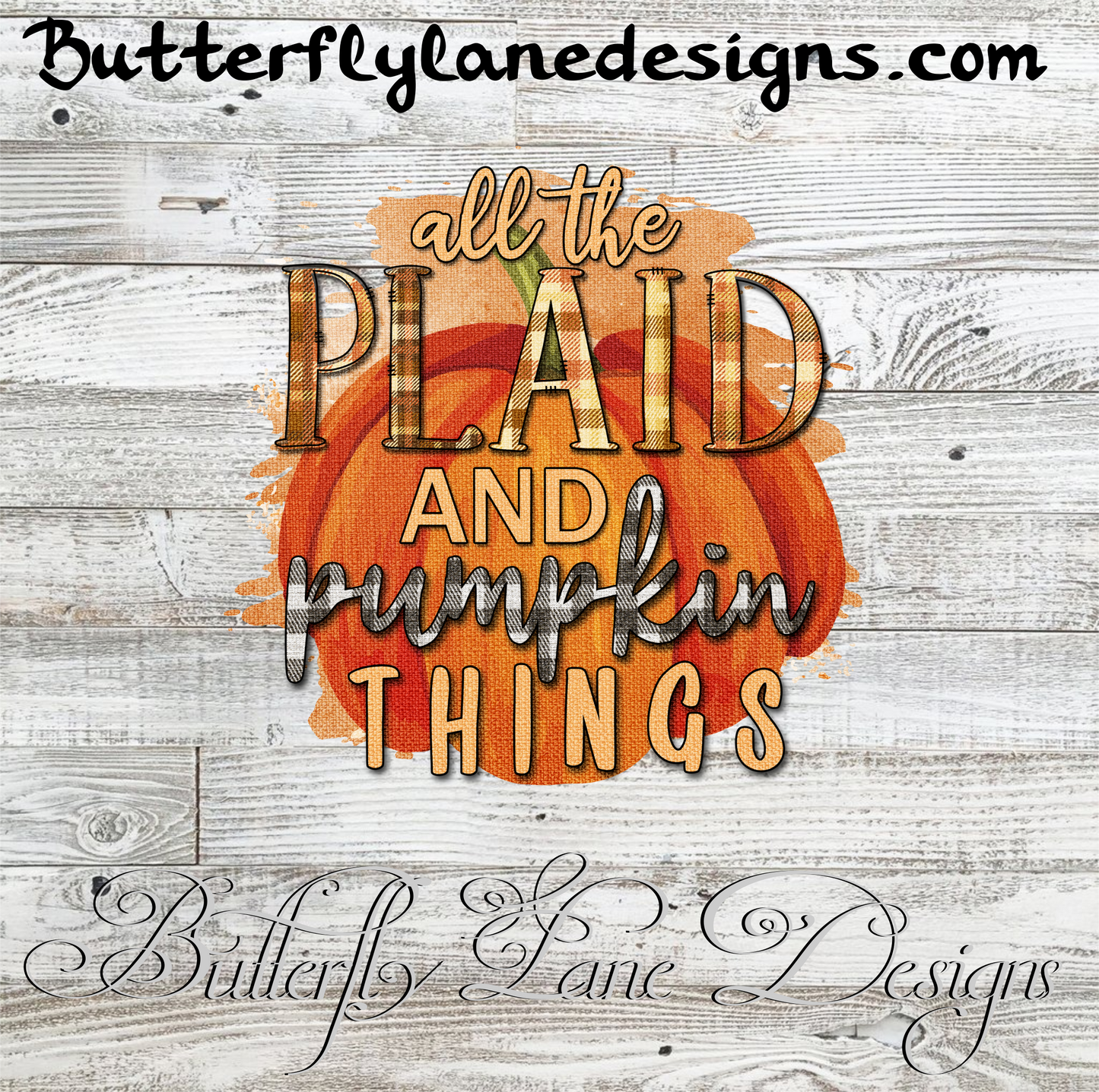 All the plaid and pumpkin things   :: Clear Cast Decal