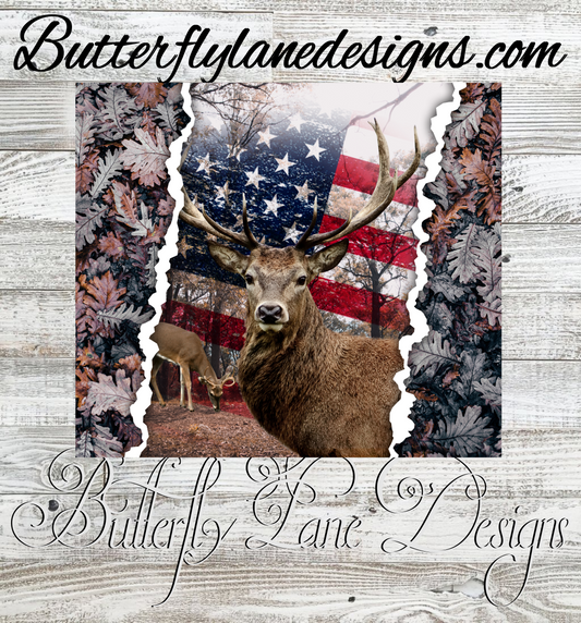 American Deer -Camo- :: White Cast Tumbler wrap