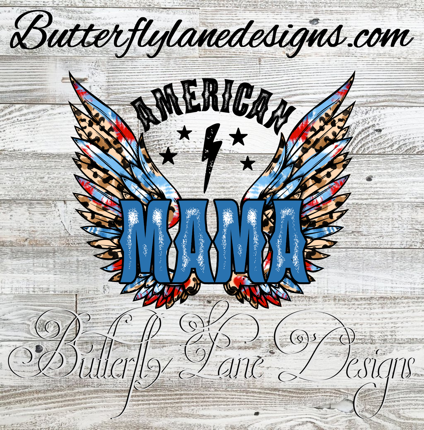 American Mama Wings 03:: Clear Decal :: VC Decal