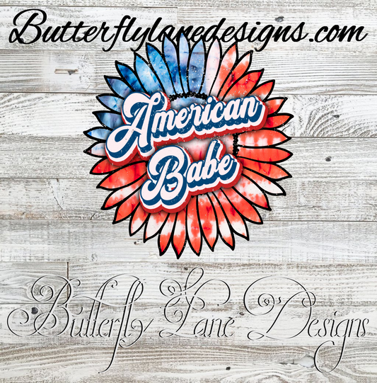 American babe-RWB-Sunflower :: Clear Decal :: VC Decal