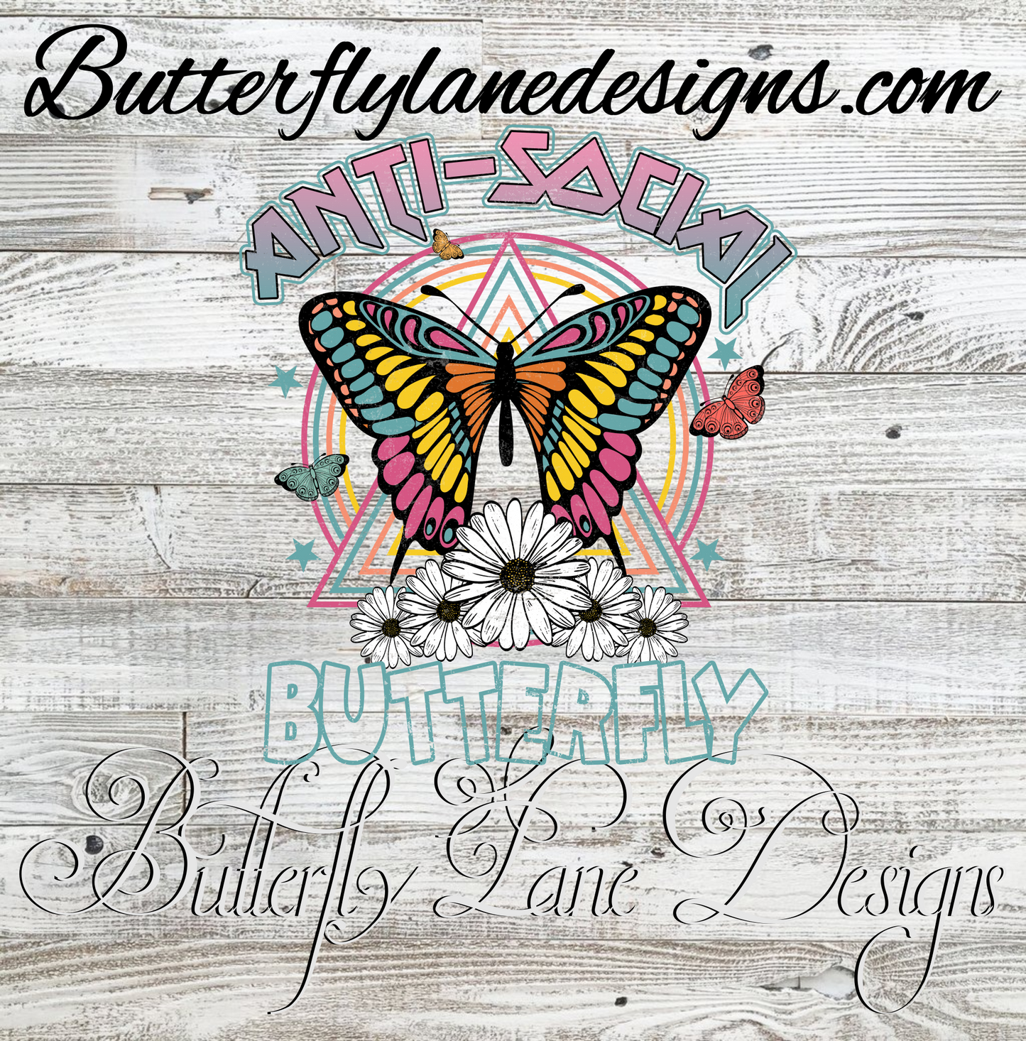 Anti-Social Butterfly :: Clear Decal :: VC Decal