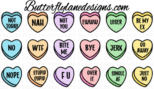 Anti Valentine-Convo Hearts 1-black  :: V.C. Sheet