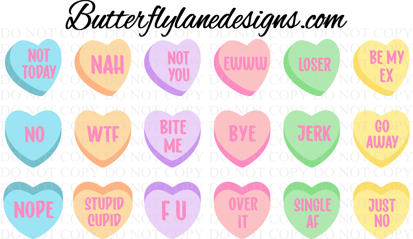 Anti Valentine-Convo Hearts 1-pink  :: V.C. Sheet