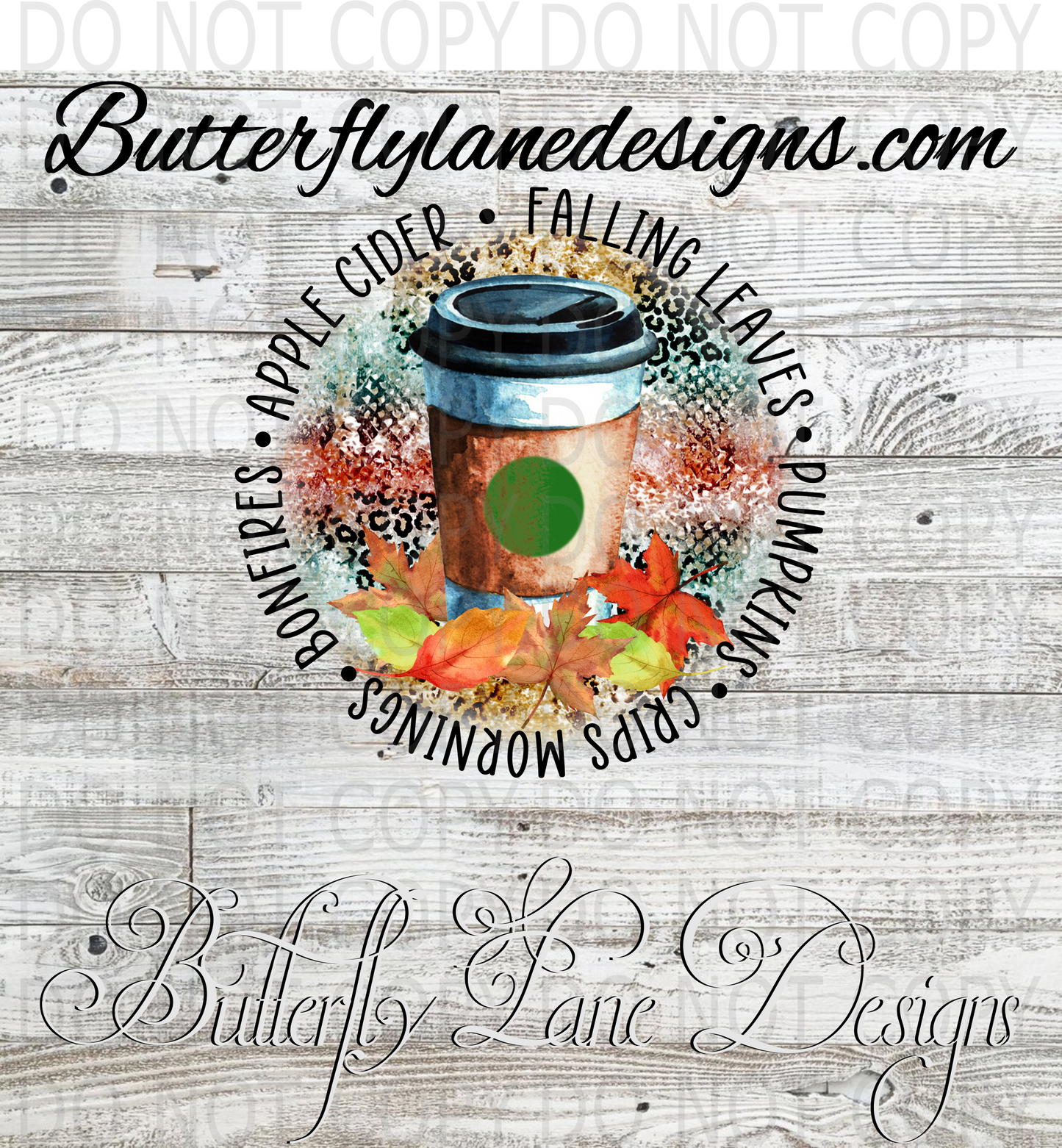 Apple cider-falling leaves- crisp mornings :: Clear Decal :: VC Decal