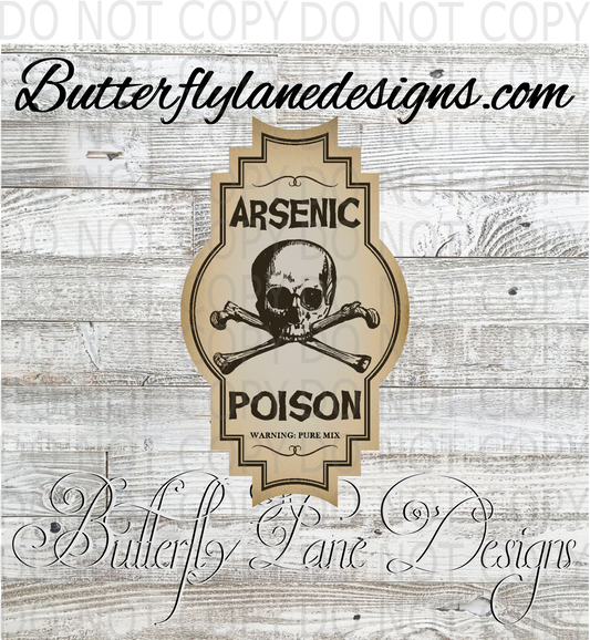Arsenic poison label- :: Clear Decal :: VC Decal
