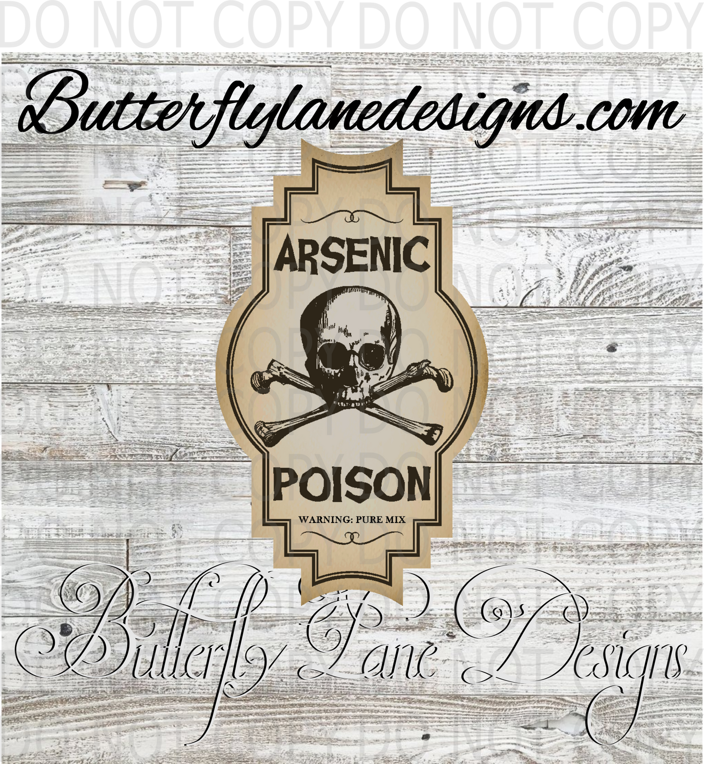 Arsenic poison label- :: Clear Decal :: VC Decal