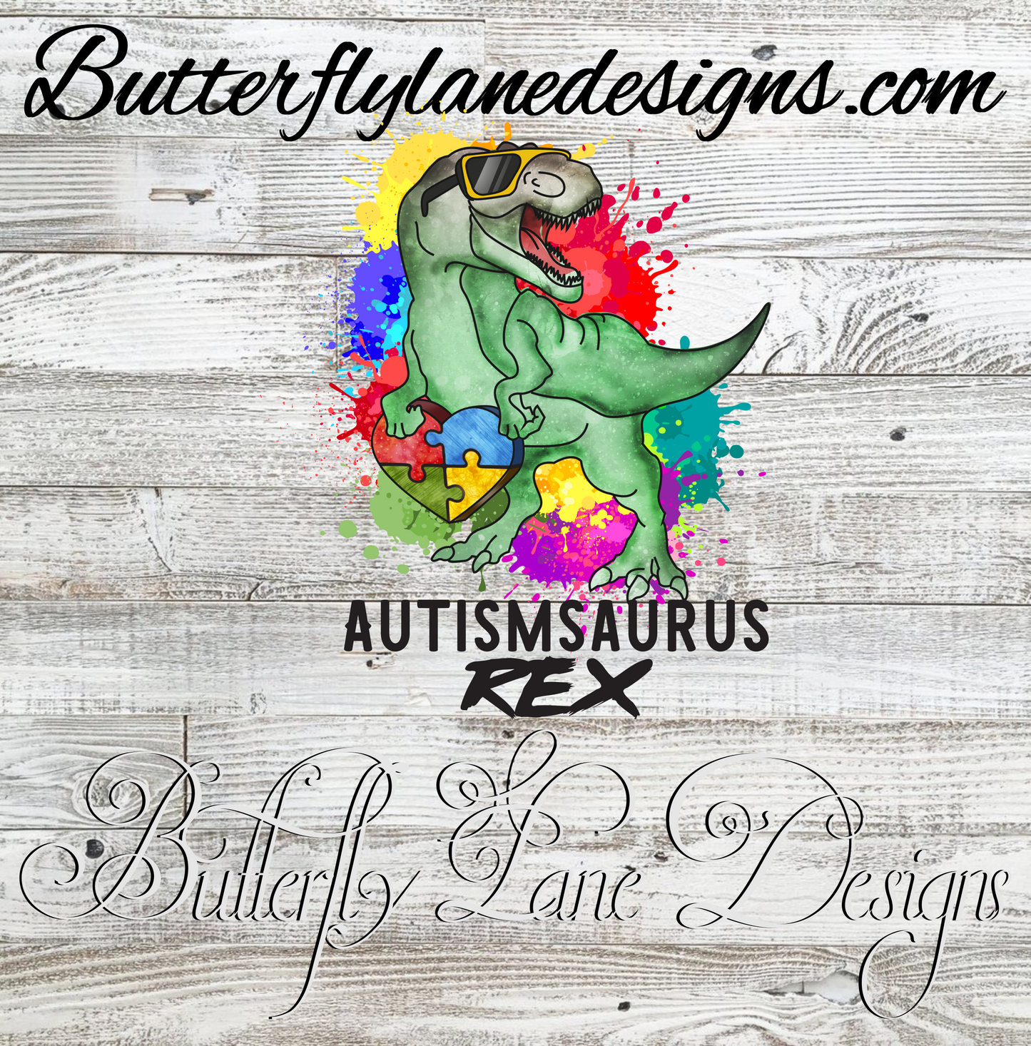 Autism-Autismsaurs Tex  :: Clear Cast Decal