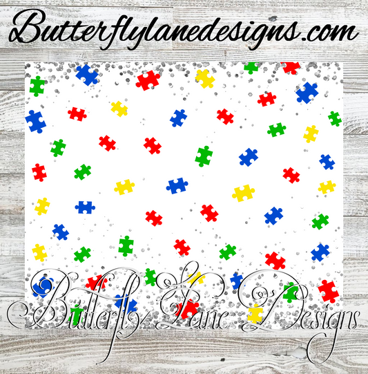 Autism puzzle pc wrap :: Tumbler wrap