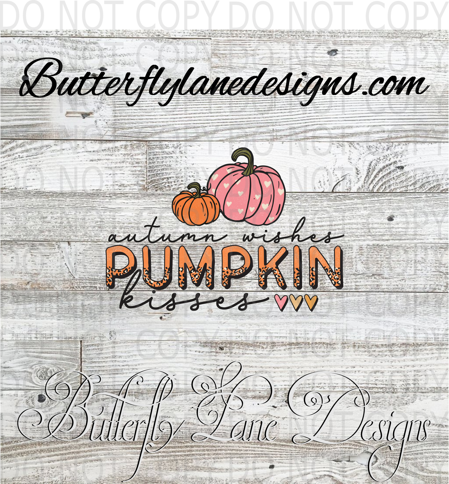 Autumn wishes-Pumpkin Kisses- :: Clear Decal :: VC Decal