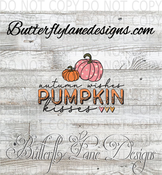 Autumn wishes-Pumpkin Kisses- :: Clear Decal :: VC Decal