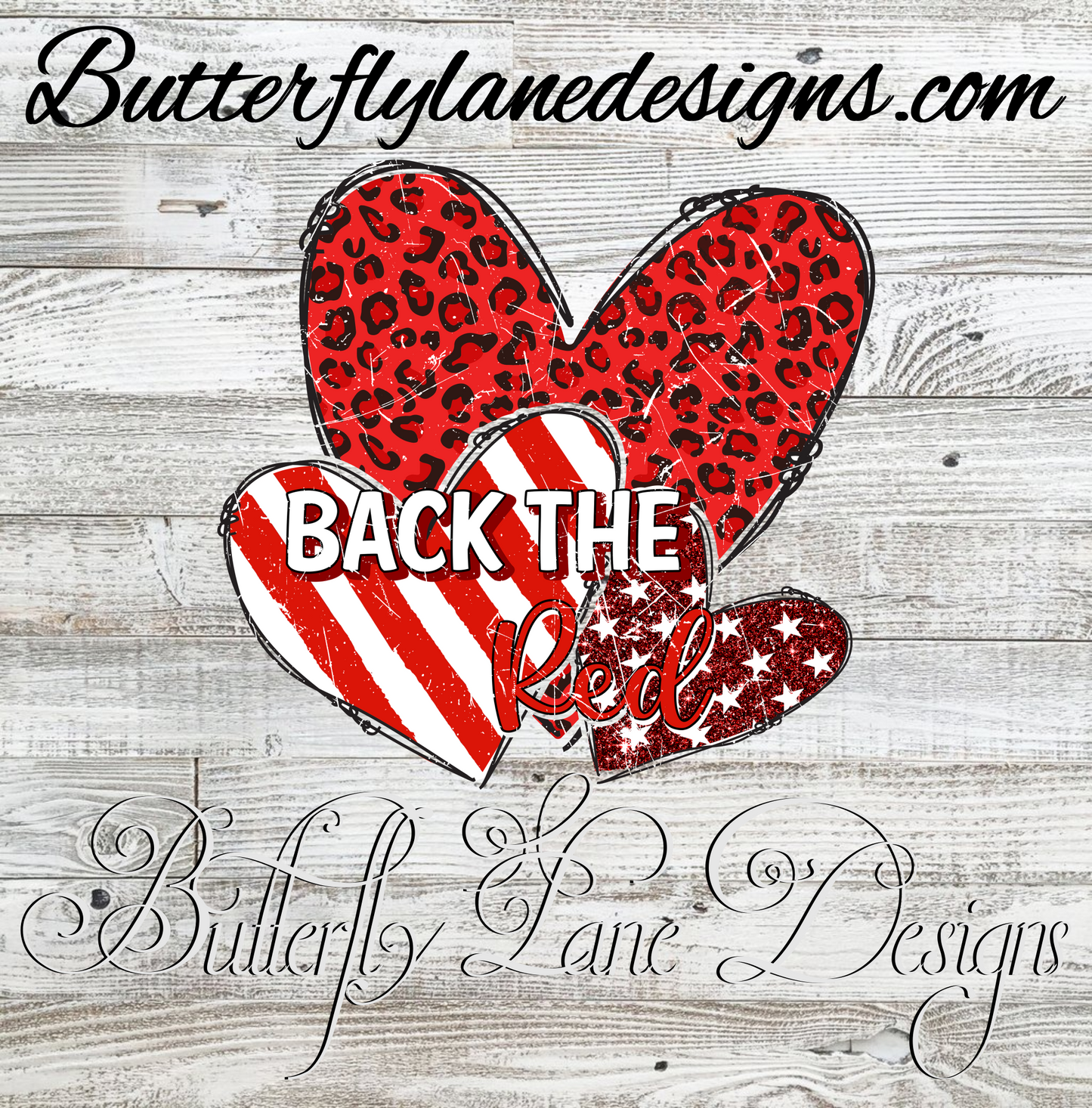 Back the red hearts- FF01 :: Clear Decal :: VC Decal