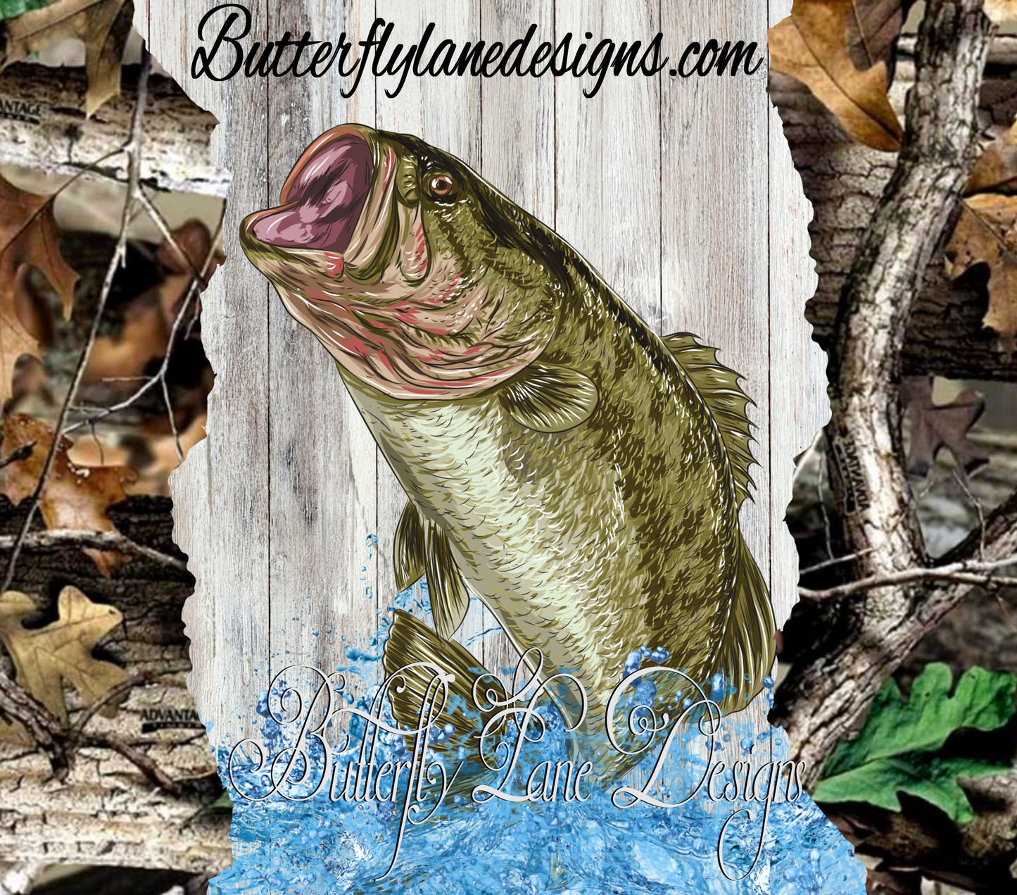 Small Mouth Bass-Fishing :: Tumbler wrap :: Sublimation Transfer