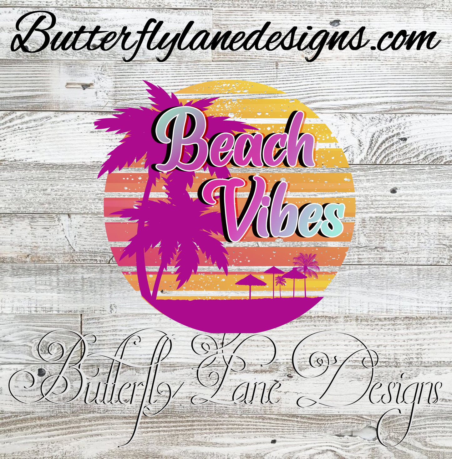 Beach Vibes :: Clear Decal :: VC Decal