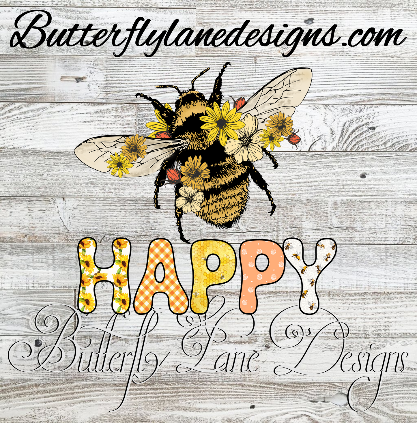 Bee Happy :: Clear Decal :: VC Decal
